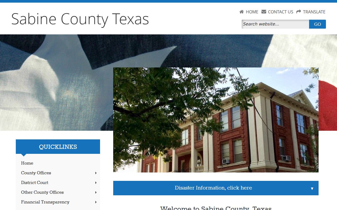 Sabine County criminal history county courthouse homepage